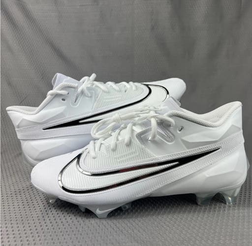 New Nike Vapor Edge Elite 360 2 Size 11.5 White/silver Football And Lacrosse Cleats