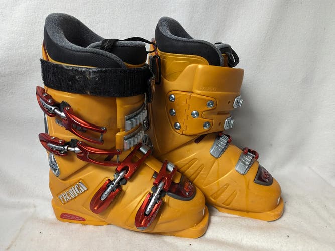 Tecnica Icon Jr Youth Ski Boots Size 23 Color Orange Condition Used