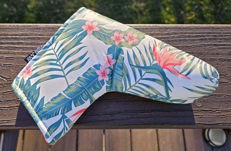 Miami Floral Blade Putter Headcover Magnetic Closure
