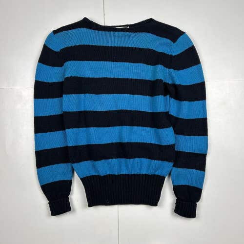 Vintage Merona Sport Horizontal Striped Sweater Black Blue Women's Sz S