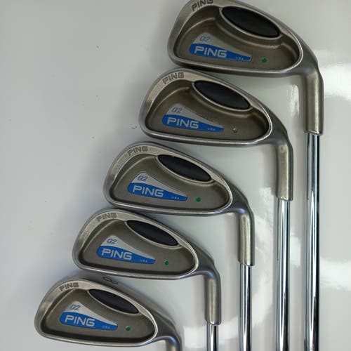 Men's Used Ping Right Handed G2 Iron Green Dot Set 5 Pieces Steel Shaft