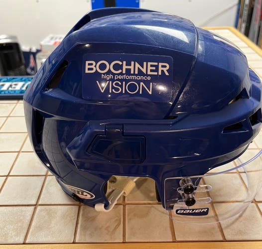 Toronto Marlies AHL CCM Vector V08 Pro Stock Hockey Helmet CCM Visor Combo