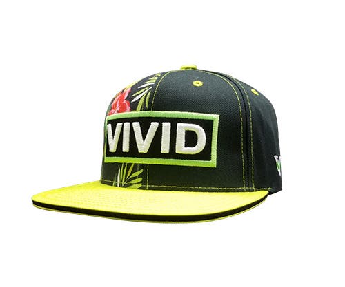 Volvik VIVID Floral Snapback Adult Golf Hat / Casual Hat - LIME GREEN