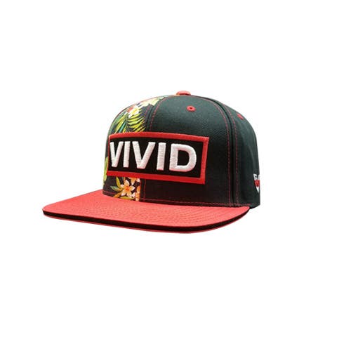 Volvik VIVID Floral Snapback Adult Golf Hat / Casual Hat - RUBY RED