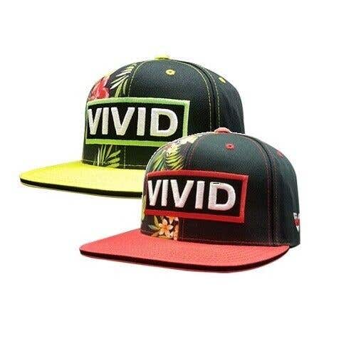 Volvik VIVID Floral Snapback Adult Golf Hat / Casual Hat -LIME GREEN or RUBY RED