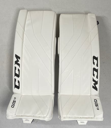 NEW CCM Axis 1.9 31+1 Intermediate White Goalie Leg Pads