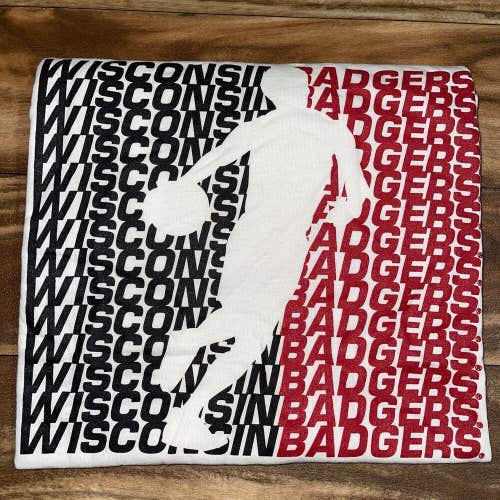 Vintage Wisconsin Badgers Basketball Graphic Print Script Shirt Mens Sz Large L