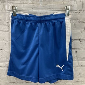 Puma Youth Unisex New Hamburg Size Medium Royal Blue White Soccer Shorts NWT
