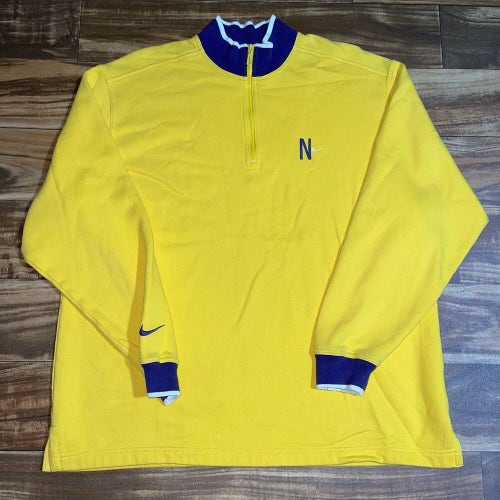 Vtg Nike 1/4 Zip Pullover Yellow Purple Lakers Sweatshirt Size Women’s Sz 8-10