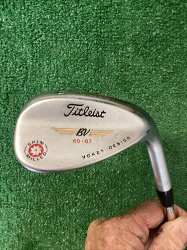 Titleist BV Vokey Spin Milled LW 60* Lob Wedge With Rifle Steel Shaft