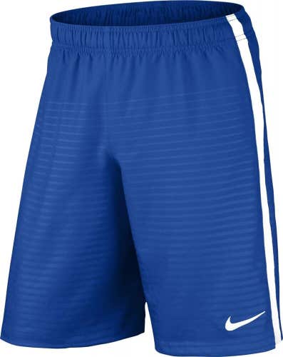 Nike Youth Unisex Max Graphic Woven Size Lg Royal Blue White Soccer Shorts NWT
