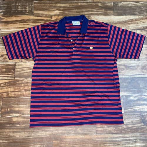 Vintage Augusta National Golf Shop Polo T-Shirt Men’s Size XL Striped Collared