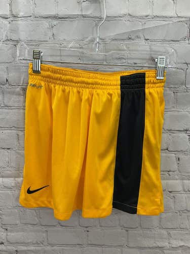 Nike Youth Boys DriFIT Striker III Size Medium Yellow Black Soccer Shorts NWT