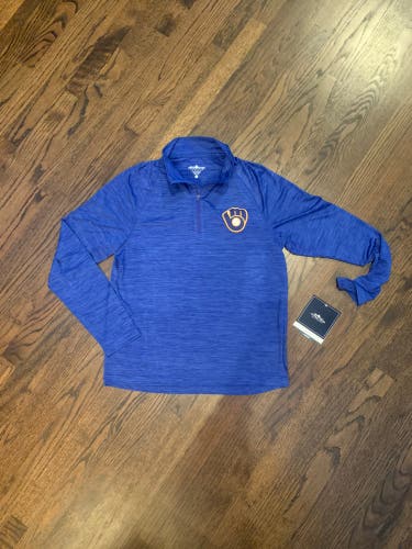 NEW- Milwaukee Brewers Performance 1/4 Zip Top (Size Medium & Size XL Available)