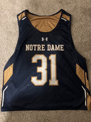 Notre Dame Lacrosse #31 reversible practice pinney