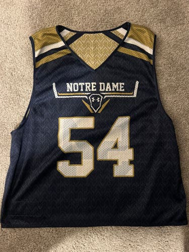 Notre Dame lacrosse retro #54 reversible practice pinney