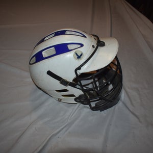 Cascade Vintage Lacrosse Helmet, White/Blue