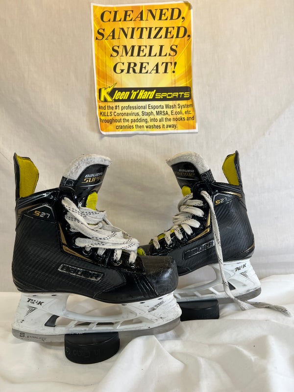 Used Junior Bauer Supreme S27 Hockey Skates Regular Width Size 1.5