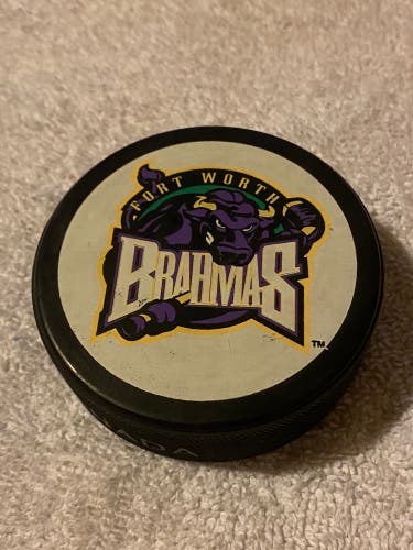 Fort Worth Brahmas Central Hockey League Vintage Hockey Puck