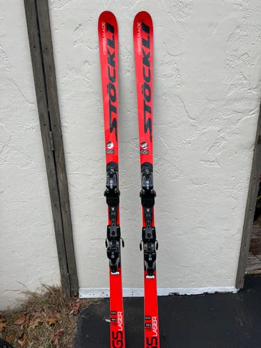 Used Unisex 2020 Stockli 184 cm Racing LASER GS FIS Skis Max Din 19