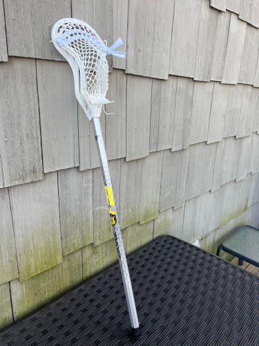 New Custom Strung Brine F22 Shaft & Adidas Enrayge Head w/ Signature Mesh + Free Brine Arm Pads
