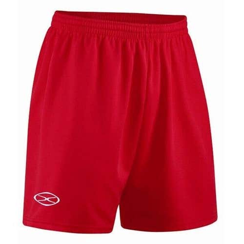 Xara Youth Unisex League 2074 Size Lg Red Drawstring Athletic Soccer Shorts NWT