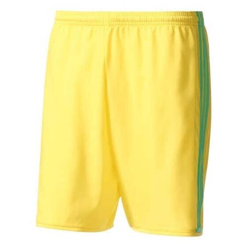 Adidas Youth Unisex Condivo 16 Size Large Yellow Green Soccer Shorts NWT $28