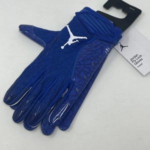 Nike Jordan Fly Lock Receiver Football Gloves, Mens XL Blue New