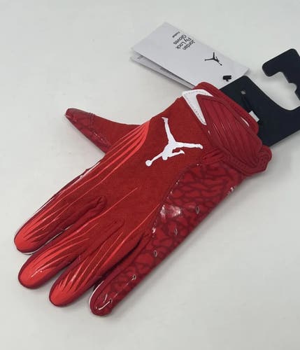 Nike Jordan Fly Lock Receiver Football Gloves, Mens Large Red New