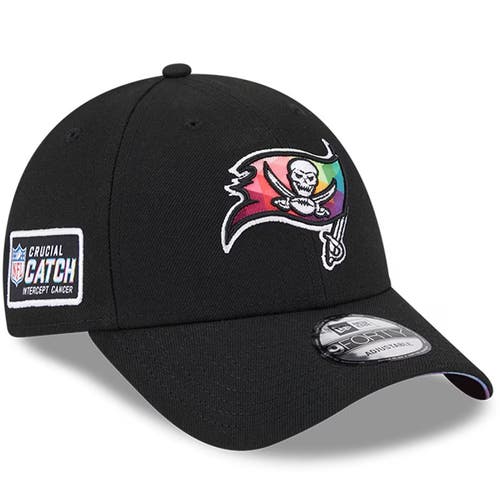 2023 Tampa Bay Buccaneers New Era NFL Crucial Catch 9FORTY Black Adjustable Hat