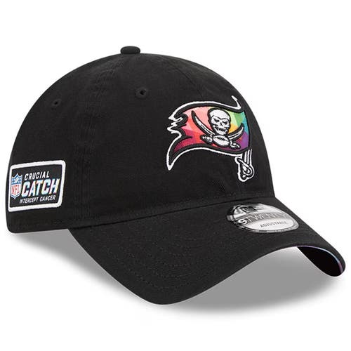 2023 Tampa Bay Buccaneers New Era NFL Crucial Catch 9TWENTY Black Adjustable Hat