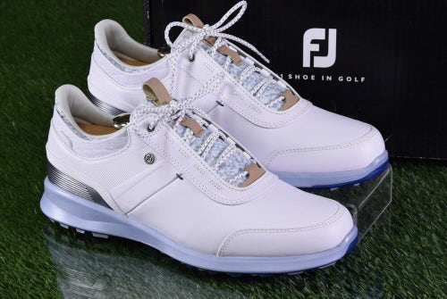 FOOTJOY STRATOS SPIKELESS LUXURY WHITE GOLF SHOES - WOMEN'S 11 M ~ NEW WITH BOX!