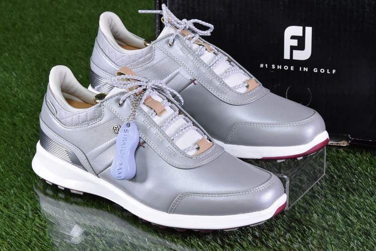 FOOTJOY STRATOS SPIKELESS LUXURY GRAY GOLF SHOES - WOMEN'S 11 M ~ NEW WITH BOX!