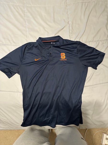 RARE Team Issued Syracuse Lacrosse Blue Men's Nike Shirt