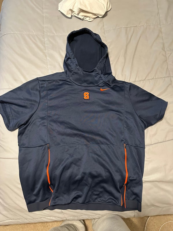 RARE Team Issued Syracuse Lacrosse Blue Large/Extra Large Nike Sweatshirt Short Sleeve