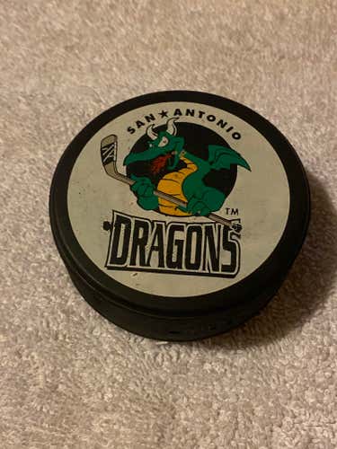 Vintage San Antonio Dragons International Hockey League (IHL) Hockey Puck