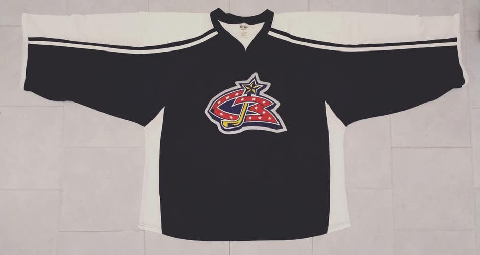 Athletic Knit H7600G "Bluejackets" Style Hockey Jersey - 4XL- NEW