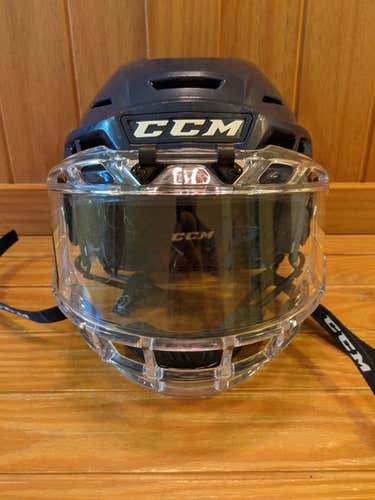 Used Small CCM Helmet - Navy CCM w/shield