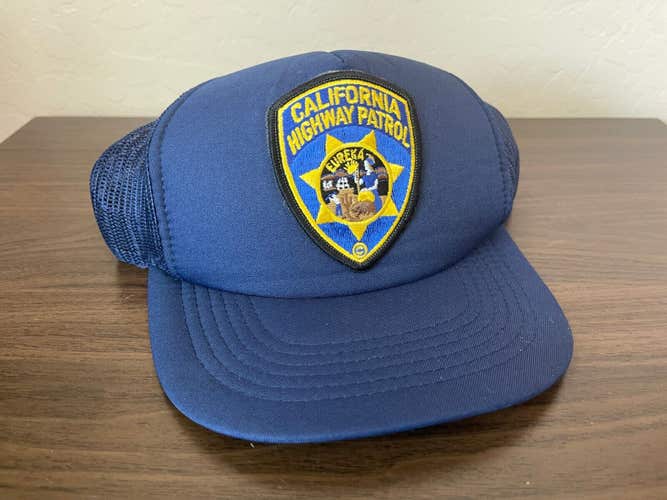 CHP California Highway Patrol SUPER VINTAGE POLICE Snapback Trucker's Cap Hat!
