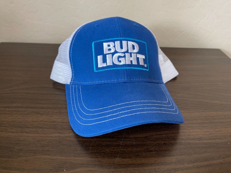 Bud Light Beer ANHEUSER BUSCH BREWING COMPANY Adjustable Strap Trucker's Cap Hat