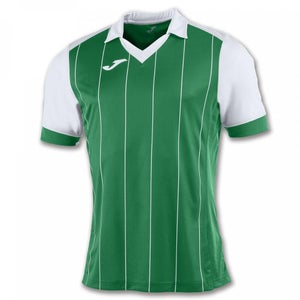Joma Mens Grada 100680 Size Medium Green White Vneck Collared Soccer Jersey NWT