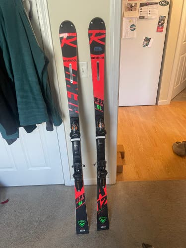 Used 2020 Racing With Bindings Max Din 18 Hero FIS SL Pro Skis