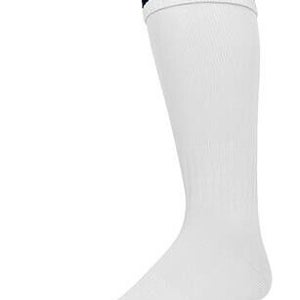 PearSox Youth Unisex Euro 3 Stripe White Navy Blue 6 Pairs Soccer Socks NWT