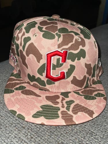 New Era MLB Cleveland Guardians Hunting Camo Fitted Hat Size 7,3/8 New No Tags N