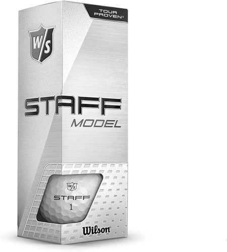 Wilson Staff Model Golf Balls (White, 3pk) 1 Sleeve NEW