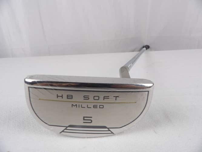 New Cleveland Golf HB Soft Milled 5 Slant Neck Putter 34" Steel Shaft