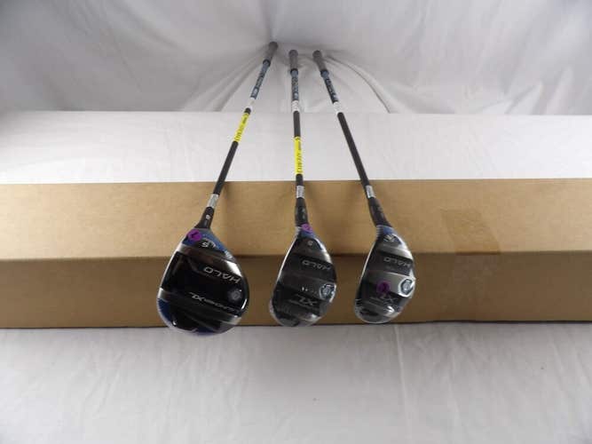 New Ladies Cleveland Golf Launcher XL HALO 5 Wood, 5+6 Hybrid Set Cypher L Flex