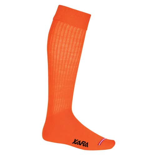 Xara Unisex Youth League 3039 One Size Orange Knee High 4 Pairs Soccer Socks NWT