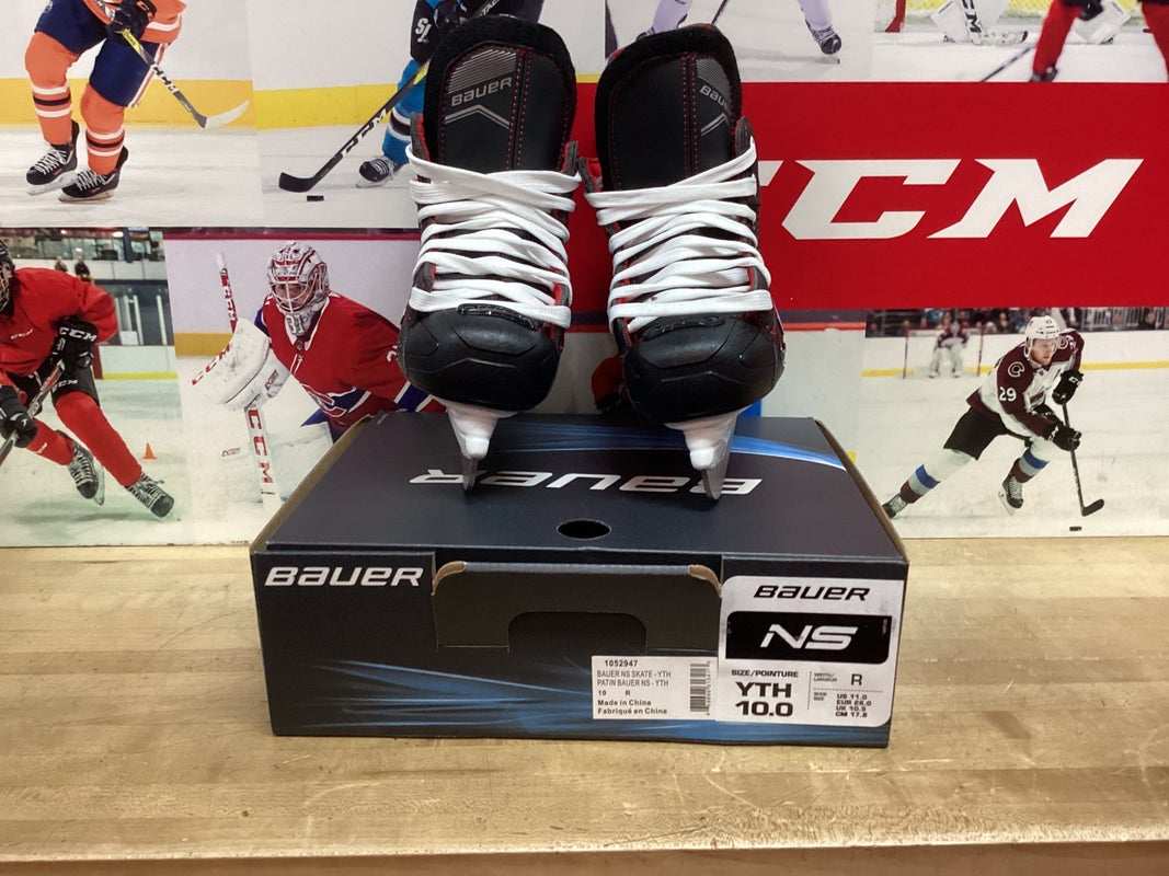 New Youth Bauer Ns Hockey Skates Regular Width Size 10 (Great Rec Skate)