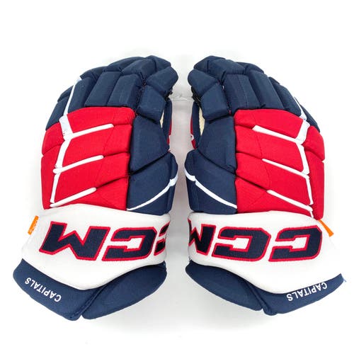 Used Washington Capitals CCM HGJS Pro Stock Hockey Gloves